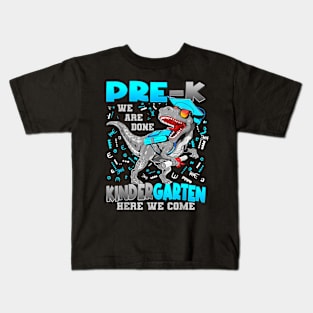 Pre-K Graduation 2024 Kindergarten Here We Come Dinosaur Kids T-Shirt